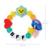 image:imageInfantino BFF Friendship Baby Teether  Soft Silicone Baby Teething Toy with Textures Bright Colors and EasyGrip DesignBFF