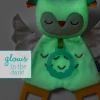 image:imageInfantino Glowinthe Dark Cuddly Teether  Owl Soft Toy with 3 Textured Teethers Fiddle Flags Crinkle Sounds Soft Material On the Go Toy