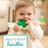 image:imageInfantino Lil Nibbles Textured Silicone Teether BPAFree Baby Teething Toy Soft Easy to Hold Sensory Stimulation for Infants BroccoliBroccoli