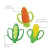 image:imageInfantino Lil Nibbles Textured Silicone Teether BPAFree Baby Teething Toy Soft Easy to Hold Sensory Stimulation for Infants BroccoliCarrot  Corn  Peas