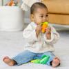 image:imageInfantino Lil Nibbles Textured Silicone Teether BPAFree Baby Teething Toy Soft Easy to Hold Sensory Stimulation for Infants BroccoliCarrot  Corn  Peas