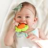 image:imageInfantino Lil Nibbles Textured Silicone Teether BPAFree Baby Teething Toy Soft Easy to Hold Sensory Stimulation for Infants BroccoliCarrot