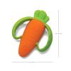 image:imageInfantino Lil Nibbles Textured Silicone Teether BPAFree Baby Teething Toy Soft Easy to Hold Sensory Stimulation for Infants BroccoliCarrot