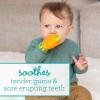 image:imageInfantino Lil Nibbles Textured Silicone Teether BPAFree Baby Teething Toy Soft Easy to Hold Sensory Stimulation for Infants BroccoliCarrot Mitt