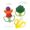 image:imageInfantino Lil Nibbles Textured Silicone Teether BPAFree Baby Teething Toy Soft Easy to Hold Sensory Stimulation for Infants BroccoliFruit  Vegetable