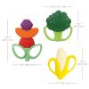 image:imageInfantino Lil Nibbles Textured Silicone Teether BPAFree Baby Teething Toy Soft Easy to Hold Sensory Stimulation for Infants BroccoliFruit  Vegetable