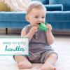 image:imageInfantino Lil Nibbles Textured Silicone Teether BPAFree Baby Teething Toy Soft Easy to Hold Sensory Stimulation for Infants BroccoliPea Pod
