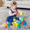 image:imageInfantino Sensory Balls Blocks amp Buddies  Textured Soft amp Colorful Toys Includes 8 Balls 8 Numbered Blocks 4 Animal Buddies Ages 0 Months  20Piece Set