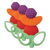 image:imageInfantino Lil Nibbles Textured Silicone Teether BPAFree Baby Teething Toy Soft Easy to Hold Sensory Stimulation for Infants Fruit Kabob3 Piece Set Pack of 3