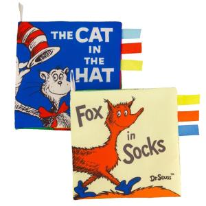 image:imageInfantino Dr Seuss Soft Activity Books The Cat in The Hat amp Fox in Socks Baby Cloth Books with Colorful Pages and Satin Tags Sensory Toys for Infants amp Toddlers 0 Months 2PackCat in the Hat  Fox in Socks