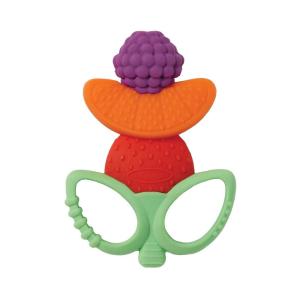 image:imageInfantino Lil Nibbles Textured Silicone Teether BPAFree Baby Teething Toy Soft Easy to Hold Sensory Stimulation for Infants Fruit Kabob3 Piece Set