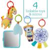 image:imageInfantino 4in1 Twist amp Fold Musical Mobile Gym  Includes Linkable Toys Repositionable Mirror Feather Teether OnTheGo Activities Boho Styled Play Mat for Infants and Toddlers 0MMusical Boho