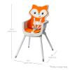 image:imageInfantino GrowwithMe 4in1 Convertible High Chair FoxTheme SpaceSaving Design Booster and Toddler Chair for Infants amp Toddlers 3M36MFox  New Version  Improved Version