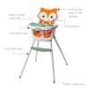 image:imageInfantino GrowwithMe 4in1 Convertible High Chair FoxTheme SpaceSaving Design Booster and Toddler Chair for Infants amp Toddlers 3M36MFox  New Version  Improved Version