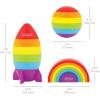 image:imageInfantino Imagination Stackers Playset Rainbow Stacker Rocket Stacker Ball Stacker for Babies 12M 3Style Set 19 PiecesRainbow  Rocket  Ball