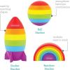 image:imageInfantino Imagination Stackers Playset Rainbow Stacker Rocket Stacker Ball Stacker for Babies 12M 3Style Set 19 PiecesRainbow  Rocket  Ball