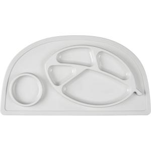 image:imageInfantino AllinOne Lil Foodie Tray  Grey  BPAFree FoodGrade Divided Food amp Sippy Cup Sections  DishwasherSafe  for Babies amp Toddlers 4MSmall