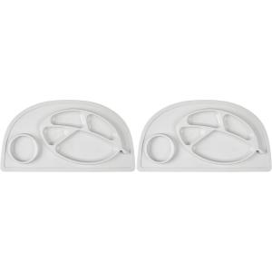 image:imageInfantino AllinOne Lil Foodie Tray  Grey  BPAFree FoodGrade Divided Food amp Sippy Cup Sections  DishwasherSafe  for Babies amp Toddlers 4MSmall Pack of 2