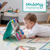 image:imageInfantino Busy Board Mirror amp Sensory Discovery Toy Boat for Fine Motor Skill Development with Gears Beads High Contrast Prints Tummy Time Sit amp Play or On The Go for Newborns Babies amp ToddlersMedium