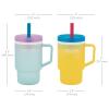 image:imageInfantino My 1st Tumbler 10 Oz Durable Plastic Sippy Cup with Straw amp Handle SpillResistant for OnTheGo BPAFree Transition Baby Cup Moody BlueCool Breeze  Lemon Rizz