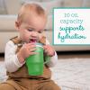 image:imageInfantino My 1st Tumbler 10 Oz Durable Plastic Sippy Cup with Straw amp Handle SpillResistant for OnTheGo BPAFree Transition Baby Cup Moody BlueGreen Apple