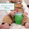 image:imageInfantino My 1st Tumbler 10 Oz Durable Plastic Sippy Cup with Straw amp Handle SpillResistant for OnTheGo BPAFree Transition Baby Cup Moody BlueGreen Apple