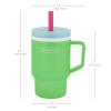 image:imageInfantino My 1st Tumbler 10 Oz Durable Plastic Sippy Cup with Straw amp Handle SpillResistant for OnTheGo BPAFree Transition Baby Cup Moody BlueGreen Apple