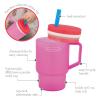 image:imageInfantino My 1st Tumbler 10 Oz Durable Plastic Sippy Cup with Straw amp Handle SpillResistant for OnTheGo BPAFree Transition Baby Cup Moody BlueRaspberry Cream