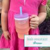 image:imageInfantino My 1st Tumbler 10 Oz Durable Plastic Sippy Cup with Straw amp Handle SpillResistant for OnTheGo BPAFree Transition Baby Cup Moody BlueSeashell  Lavender