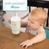 image:imageInfantino My 1st Tumbler 9 Oz Silicone Sippy Cup with Straw amp Handle SpillResistant Baby Cup for OntheGo BPAFree Transition Bottle Lime LightBunny