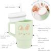 image:imageInfantino My 1st Tumbler 9 Oz Silicone Sippy Cup with Straw amp Handle SpillResistant Baby Cup for OntheGo BPAFree Transition Bottle Lime LightBunny