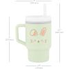 image:imageInfantino My 1st Tumbler 9 Oz Silicone Sippy Cup with Straw amp Handle SpillResistant Baby Cup for OntheGo BPAFree Transition Bottle Lime LightBunny