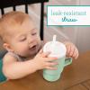 image:imageInfantino My 1st Tumbler 9 Oz Silicone Sippy Cup with Straw amp Handle SpillResistant Baby Cup for OntheGo BPAFree Transition Bottle Lime LightCool Mint