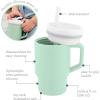 image:imageInfantino My 1st Tumbler 9 Oz Silicone Sippy Cup with Straw amp Handle SpillResistant Baby Cup for OntheGo BPAFree Transition Bottle Lime LightCool Mint