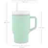 image:imageInfantino My 1st Tumbler 9 Oz Silicone Sippy Cup with Straw amp Handle SpillResistant Baby Cup for OntheGo BPAFree Transition Bottle Lime LightCool Mint