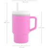 image:imageInfantino My 1st Tumbler 9 Oz Silicone Sippy Cup with Straw amp Handle SpillResistant Baby Cup for OntheGo BPAFree Transition Bottle Lime LightCotton Candy