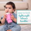 image:imageInfantino My 1st Tumbler 9 Oz Silicone Sippy Cup with Straw amp Handle SpillResistant Baby Cup for OntheGo BPAFree Transition Bottle Lime LightCotton Candy