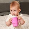 image:imageInfantino My 1st Tumbler 9 Oz Silicone Sippy Cup with Straw amp Handle SpillResistant Baby Cup for OntheGo BPAFree Transition Bottle Lime LightCotton Candy