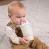 image:imageInfantino My 1st Tumbler 9 Oz Silicone Sippy Cup with Straw amp Handle SpillResistant Baby Cup for OntheGo BPAFree Transition Bottle Lime LightCream