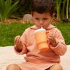 image:imageInfantino My 1st Tumbler 9 Oz Silicone Sippy Cup with Straw amp Handle SpillResistant Baby Cup for OntheGo BPAFree Transition Bottle Lime LightCreamsicle