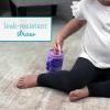 image:imageInfantino My 1st Tumbler 9 Oz Silicone Sippy Cup with Straw amp Handle SpillResistant Baby Cup for OntheGo BPAFree Transition Bottle Lime LightGrape Swirl