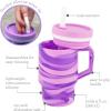 image:imageInfantino My 1st Tumbler 9 Oz Silicone Sippy Cup with Straw amp Handle SpillResistant Baby Cup for OntheGo BPAFree Transition Bottle Lime LightGrape Swirl