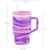 image:imageInfantino My 1st Tumbler 9 Oz Silicone Sippy Cup with Straw amp Handle SpillResistant Baby Cup for OntheGo BPAFree Transition Bottle Lime LightGrape Swirl