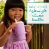 image:imageInfantino My 1st Tumbler 9 Oz Silicone Sippy Cup with Straw amp Handle SpillResistant Baby Cup for OntheGo BPAFree Transition Bottle Lime LightLilac