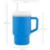 image:imageInfantino My 1st Tumbler 9 Oz Silicone Sippy Cup with Straw amp Handle SpillResistant Baby Cup for OntheGo BPAFree Transition Bottle Lime LightOcean