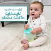 image:imageInfantino My 1st Tumbler 9 Oz Silicone Sippy Cup with Straw amp Handle SpillResistant Baby Cup for OntheGo BPAFree Transition Bottle Lime LightOmbre Lime Light