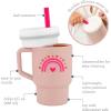 image:imageInfantino My 1st Tumbler 9 Oz Silicone Sippy Cup with Straw amp Handle SpillResistant Baby Cup for OntheGo BPAFree Transition Bottle Lime LightPink Hearts