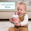image:imageInfantino My 1st Tumbler 9 Oz Silicone Sippy Cup with Straw amp Handle SpillResistant Baby Cup for OntheGo BPAFree Transition Bottle Lime LightPink Hearts