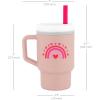 image:imageInfantino My 1st Tumbler 9 Oz Silicone Sippy Cup with Straw amp Handle SpillResistant Baby Cup for OntheGo BPAFree Transition Bottle Lime LightPink Hearts