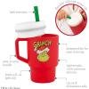 image:imageInfantino My 1st Tumbler 9 Oz Silicone Sippy Cup with Straw amp Handle SpillResistant Baby Cup for OntheGo BPAFree Transition Bottle Lime LightRed Grinch